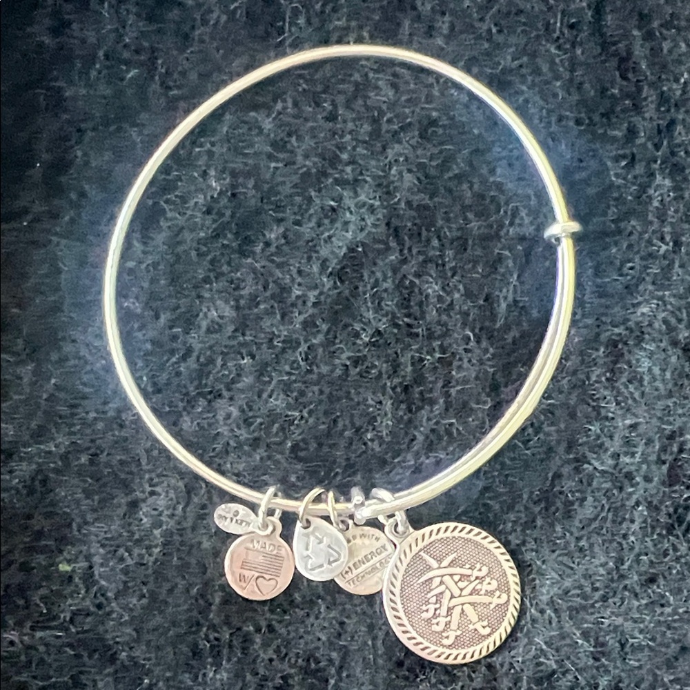 Alex & Ani Seven 7 Swords Charm Bracelet 2015 Silver Tone